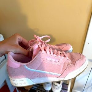 Pink adidas sneakers- size 9